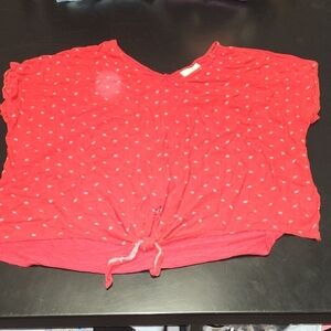 Universal Thread Red and White Polka Dot Blouse